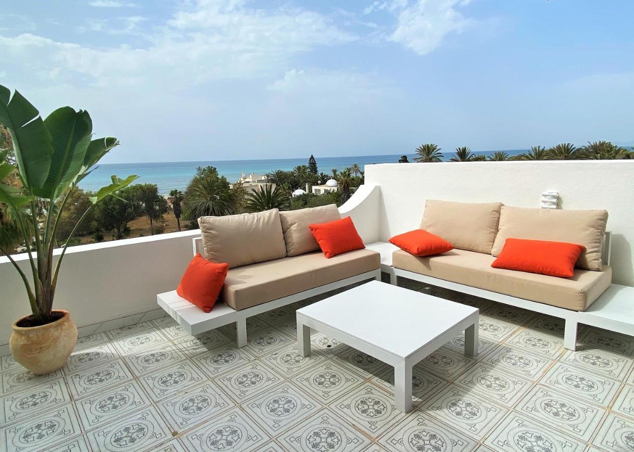 Roof Top Pied Dans L'Eau Panoramic View, 80 Meters From Seaside Hammamet Exteriör bild