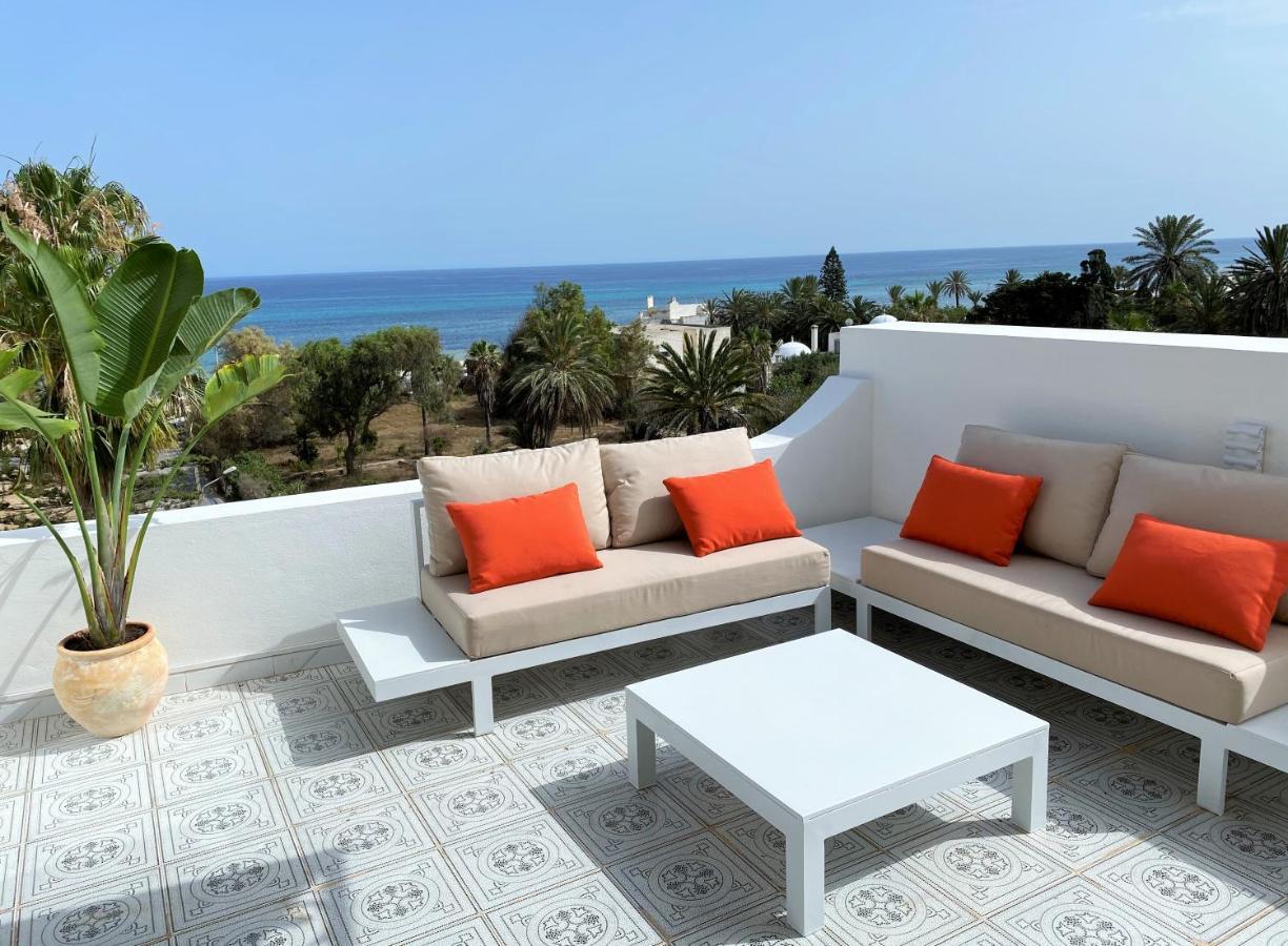 Roof Top Pied Dans L'Eau Panoramic View, 80 Meters From Seaside Hammamet Exteriör bild