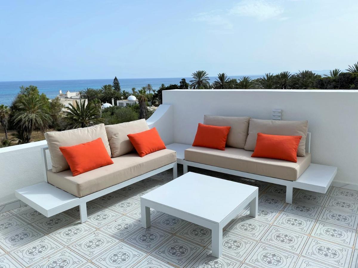 Roof Top Pied Dans L'Eau Panoramic View, 80 Meters From Seaside Hammamet Exteriör bild