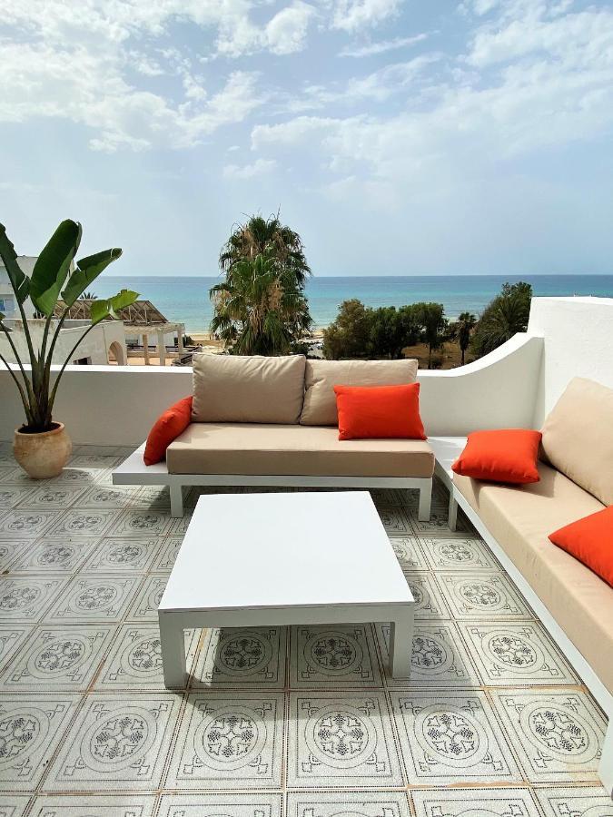 Roof Top Pied Dans L'Eau Panoramic View, 80 Meters From Seaside Hammamet Exteriör bild