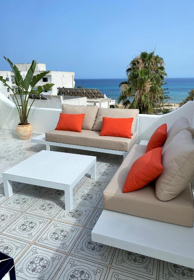 Roof Top Pied Dans L'Eau Panoramic View, 80 Meters From Seaside Hammamet Exteriör bild